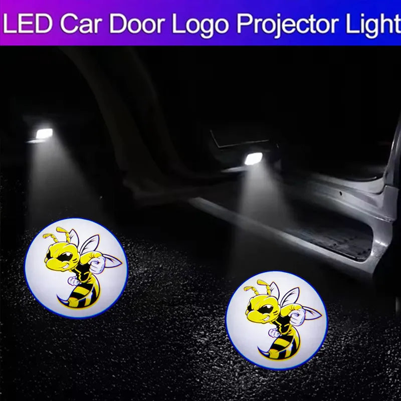 HD Car Door Welcome Light Led Projector Lamp For DODGE Challenger SRT Scat Pack Demon Charger Hellcat