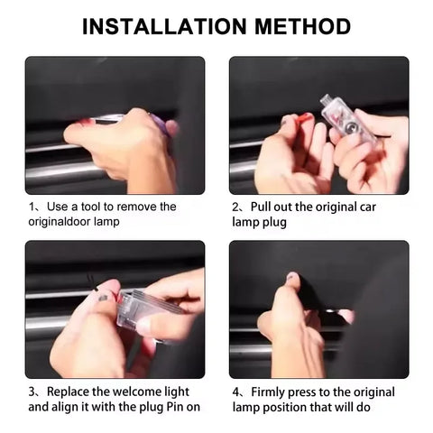 HD Car Door Welcome Light Led Projector Lamp For DODGE Challenger SRT Scat Pack Demon Charger Hellcat