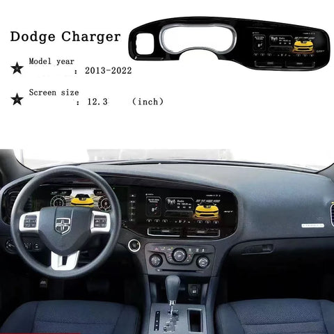24.6inch Android 14 Touch Screen Car Stereo For Dodge Charger 2011-2019 Car Radio Player GPS Navigation CarPlay HeadUnit