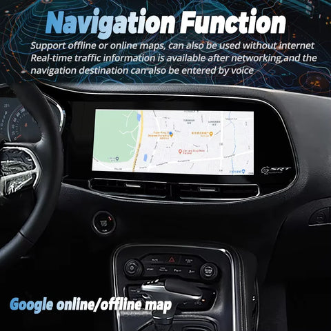 24.6inch Android 14 Touch Screen Car Stereo For Dodge Charger 2011-2019 Car Radio Player GPS Navigation CarPlay HeadUnit