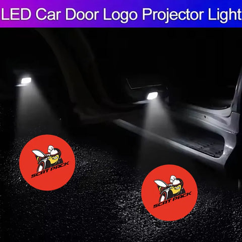 HD Car Door Welcome Light Led Projector Lamp For DODGE Challenger SRT Scat Pack Demon Charger Hellcat