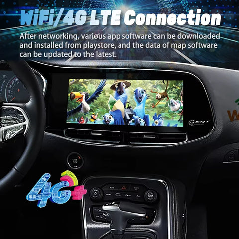24.6inch Android 14 Touch Screen Car Stereo For Dodge Charger 2011-2019 Car Radio Player GPS Navigation CarPlay HeadUnit