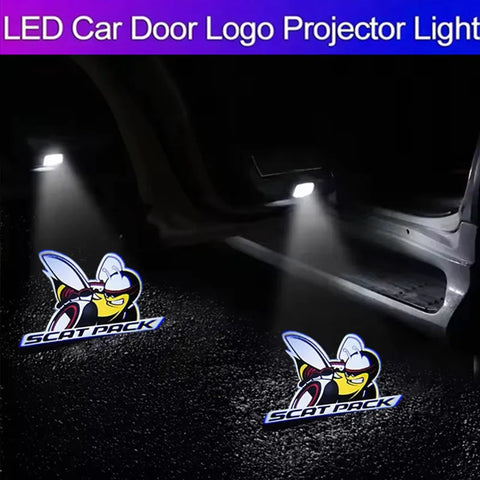HD Car Door Welcome Light Led Projector Lamp For DODGE Challenger SRT Scat Pack Demon Charger Hellcat