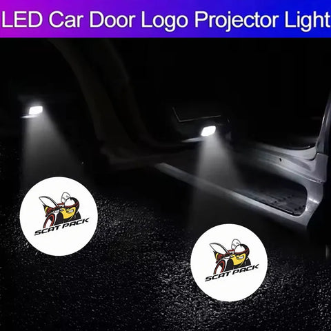 HD Car Door Welcome Light Led Projector Lamp For DODGE Challenger SRT Scat Pack Demon Charger Hellcat