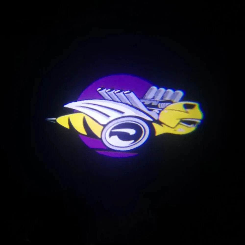 For Dodge SUPER BEE SCAT PACK Logo Light Dodge Car Door Light LED Courtesy Shadow Light For Dodge CHALLENGER CHARGER Car Styling AddictiveLighting