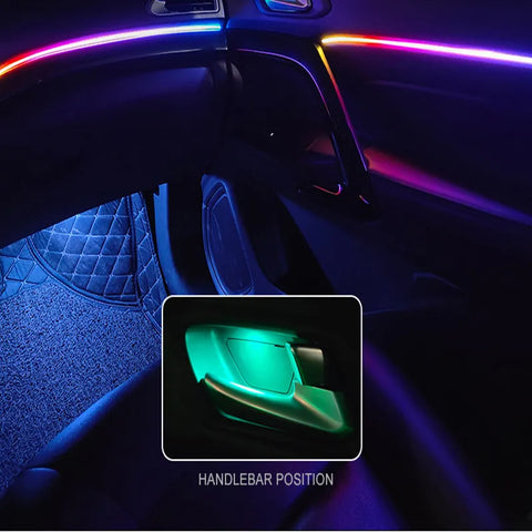 Universal Symphony Car Ambient Lights 64 RGB Car Interior Acrylic Light Guide Fiber Optic Car Decoration Atmosphere Light 18 in1 AddictiveLighting
