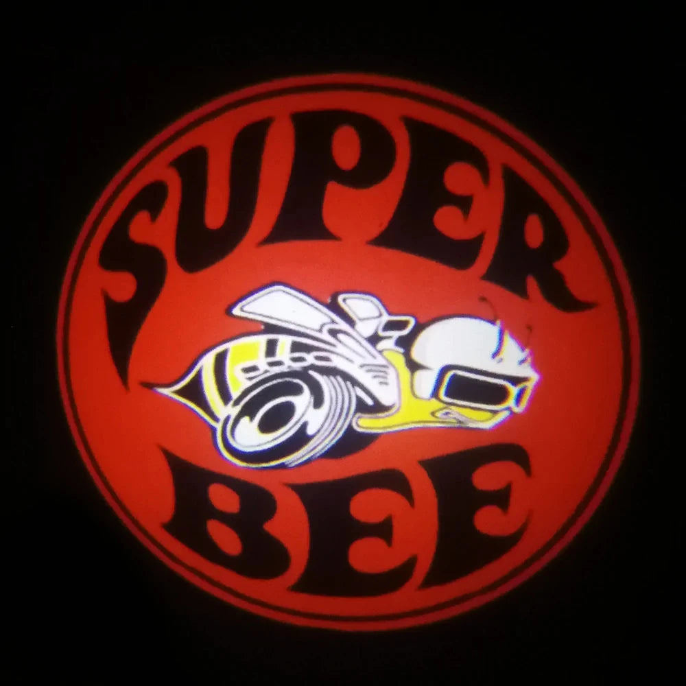 For Dodge SUPER BEE SCAT PACK Logo Light Dodge Car Door Light LED Courtesy Shadow Light For Dodge CHALLENGER CHARGER Car Styling AddictiveLighting